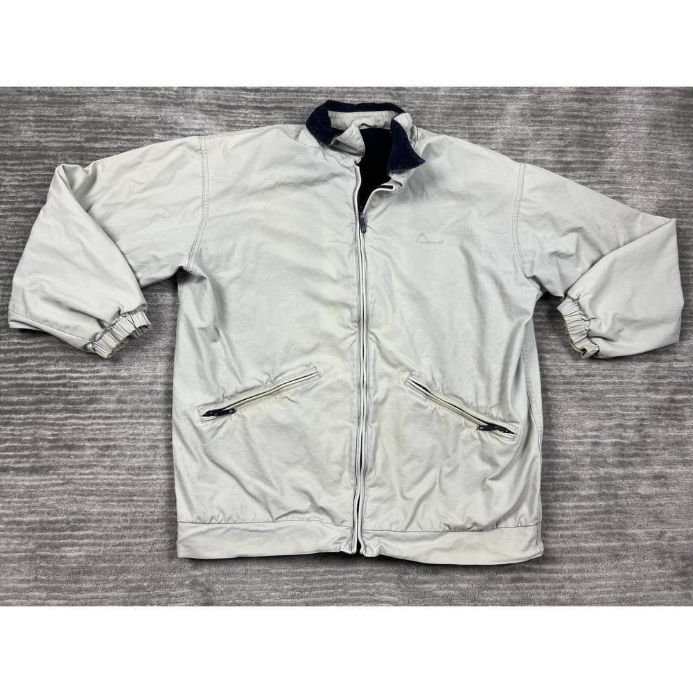 Head Jacket Mens 2XL‎ Beige Full Zip Long Sleeve Mesh Line Corduroy Collar